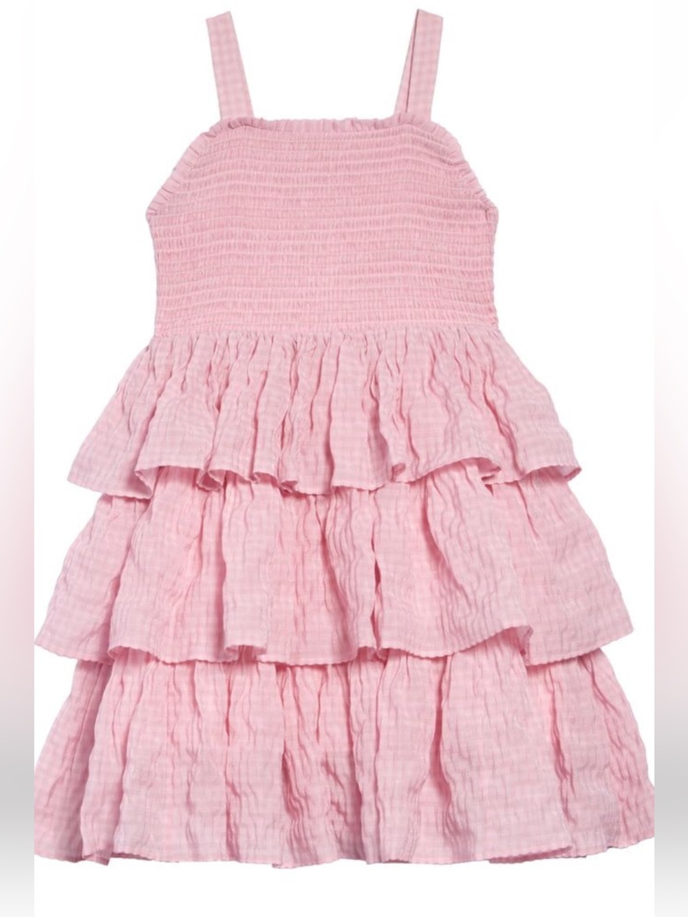 Rachel Parcell Soft Pink Smocked Tiered Dress size 5